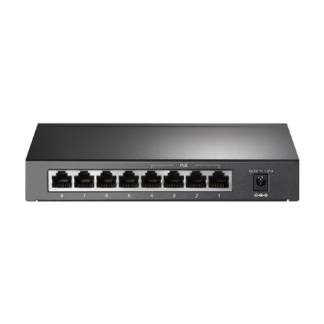 Switch 4 porturi RJ45 10/100 Mbps PoE, 4 x RJ45 10/100 Mbps, Buget PoE 66W, Unmanaged - TP-Link TL-SF1008P - imagine 2