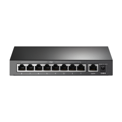 Switch 8 porturi RJ45 10/100 Mbps PoE, 1 x RJ45 10/100 Mbps, Buget PoE 65W, Unmanaged - TP-Link TL-SF1009P - imagine 2