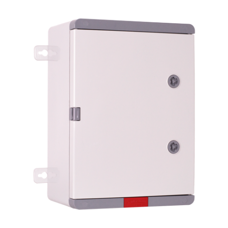 Cutie distributie IP67 din ABS gri, usa mata, placa metalica, 250x350x150 mm PD253515