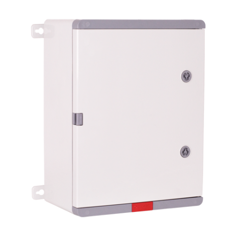 Cutie distributie IP67 din ABS gri, usa mata, placa metalica, 300x400x170 mm PD304017