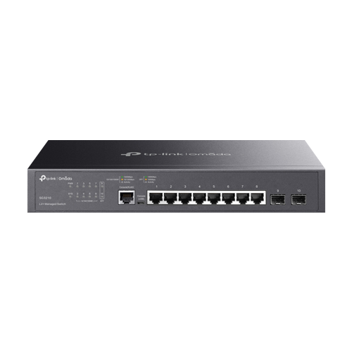 Switch 8 porturi RJ45 Gigabit, 2 x SFP Gigabit, L2+ Management, 1U - TP-Link Omada SG3210