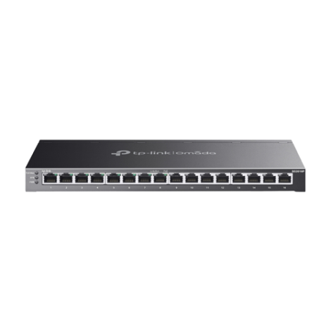 Switch 16 porturi RJ45 Gigabit PoE, 8 x RJ45 Gigabit, Buget PoE 120W, Management - TP-Link Omada SG2016P