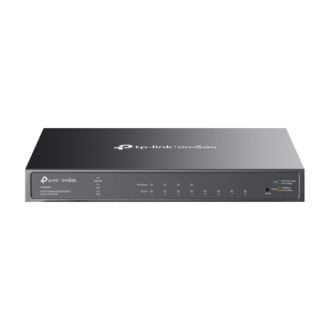 Switch 4 porturi RJ45 Gigabit PoE, 4 x RJ45 Gigabit, Buget PoE 62W, Management - TP-Link Omada SG2008P