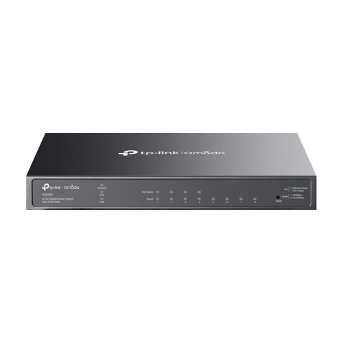 Switch 4 porturi RJ45 Gigabit PoE, 4 x RJ45 Gigabit, Buget PoE 62W, Management - TP-Link Omada SG2008P