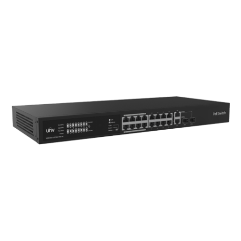 Switch 16 porturi PoE, 2 x Combo Uplink RJ45, Unmanaged - UNV NSW2020-16T2GC-POE-IN - imagine 2