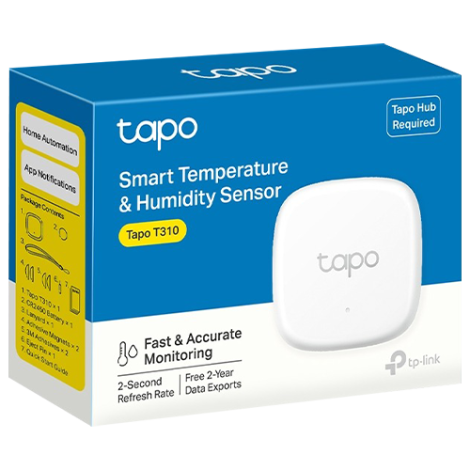 Senzor inteligent de temperatura si umiditate, TP-link, Tapo T310, Alb - TP-LINK TapoT310 - imagine 2