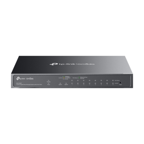 Switch 8 porturi RJ45 1G PoE, 1 x RJ45 1G, 1 x combo SFP/RJ45 1G, Easy Managed - TP-Link Omada ES210GMP