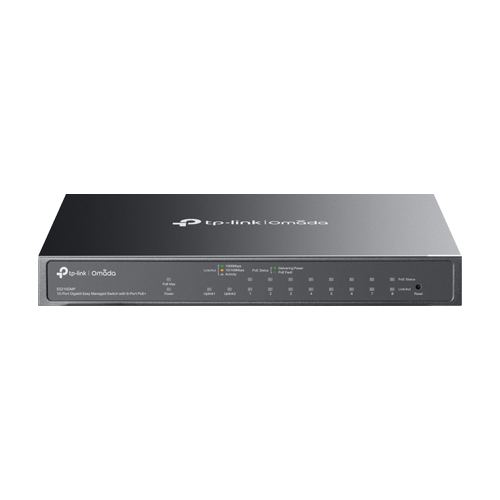 Switch 8 porturi RJ45 1G PoE, 1 x RJ45 1G, 1 x combo SFP/RJ45 1G, Easy Managed - TP-Link Omada ES210GMP