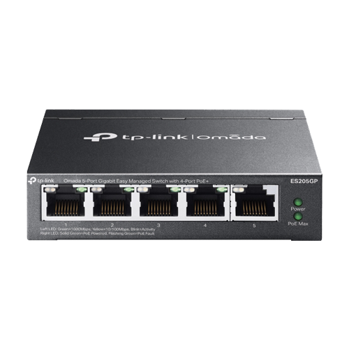 Switch 4 porturi RJ45 1G PoE, 1 x RJ45 1G, Buget PoE 65W, Easy Managed - TP-Link Omada ES205GP