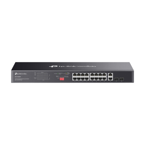 Switch 16 x RJ45 1G PoE, 2 x combo SFP/RJ45 1G, Buget PoE 250W, Unanaged, 1U - TP-Link Omada DS1018GMP