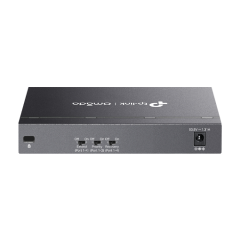 Switch 4 x RJ45 10/100 Mbps PoE, 2 x RJ45 10/100 Mbps, Buget PoE 67W, Unanaged - TP-Link Omada DS106P - imagine 2