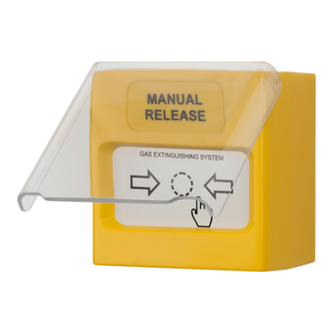 Buton conventional de alarmare incendiu de interior, capac protectie, compatibil IVY - TELETEK SensoMAG-MRB50