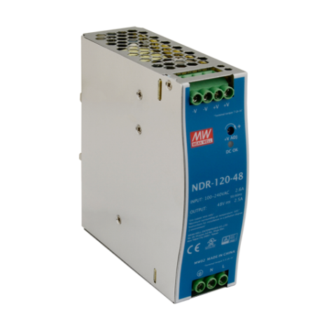 Sursa de alimentare in comutatie, 48V/2.5A, 120W, sina DIN - MEAN WELL NDR-120-48