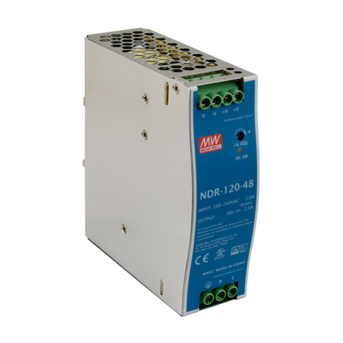 Sursa de alimentare in comutatie, 48V/2.5A, 120W, sina DIN - MEAN WELL NDR-120-48