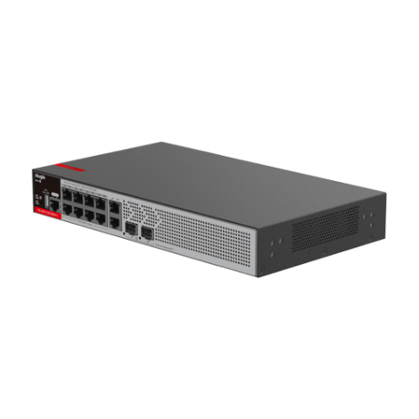 Switch 8 porturi RJ45 1G PoE+, 2 x SFP 2.5G, 2 x RJ45 1G, L2+ Cloud Management, 1U - Ruijie RG-S2915-10GT2MS-P-L - imagine 2