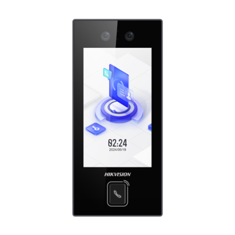 Terminal control acces recunoastere faciala, 4.5 inch touch screen, M1, WiFi, PoE - HIKVISION DS-K1T344MBWX-E1 - imagine 2