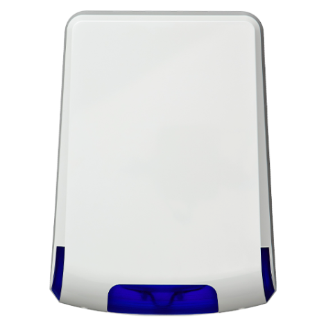 Sirena piezo de exterior, LED albastru, 85/105 db, baterie integrata de 9V, certificata GRADE 2, Clasa IV - Teletek SR300BBM