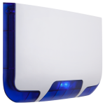 Sirena piezo de exterior cu flash albastru, 85/105 db, baterie interna 9V/1100mAh, protectie IK08/IP45 SR400