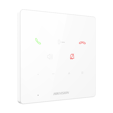 Post interior interfon TCP/IP, 9 butoane, PoE, Alarma IN, ALB - HIKVISION DS-KH6000-E1-White