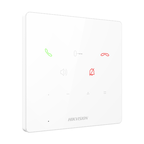 Post interior interfon TCP/IP, 9 butoane, PoE, Alarma IN, ALB - HIKVISION DS-KH6000-E1-White