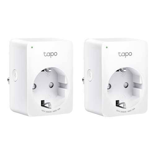 Pachet 2 prize smart, 16A, Wi-Fi, control vocal, monitorizare consum - TP-Link Tapo TapoP110(2-pack)