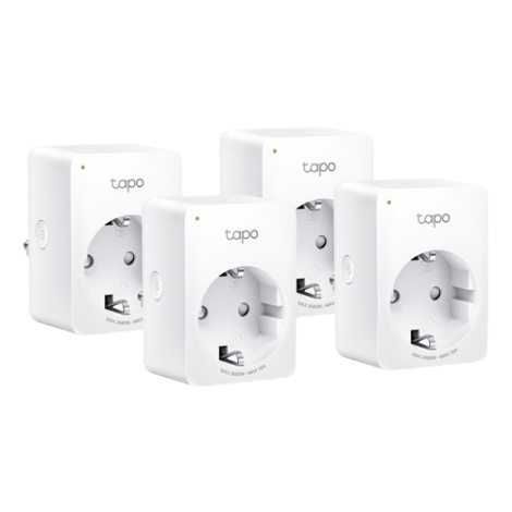 Pachet 4 prize smart, 16A, Wi-Fi, control vocal, monitorizare consum - TP-Link Tapo TapoP110(4-pack)