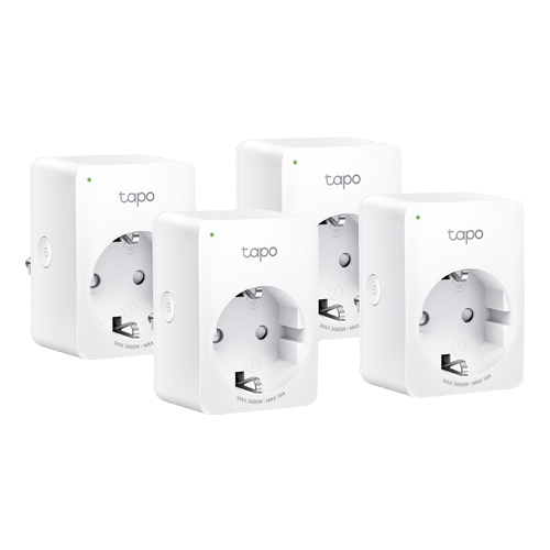 Pachet 4 prize smart, 16A, Wi-Fi, control vocal, monitorizare consum - TP-Link Tapo TapoP110(4-pack)