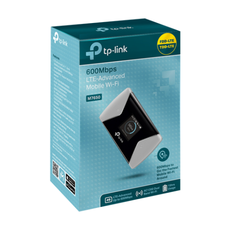 Router portabil 4G, Wi-Fi 5, Micro SIM, microSD, Baterie 3000 mAh - TP-Link M7650 - imagine 3