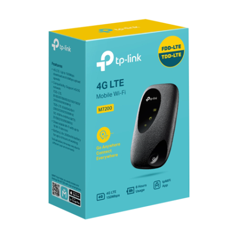 Router portabil 4G, Wi-Fi 4, SIM, Baterie 2000 mAh - TP-Link M7200 - imagine 3