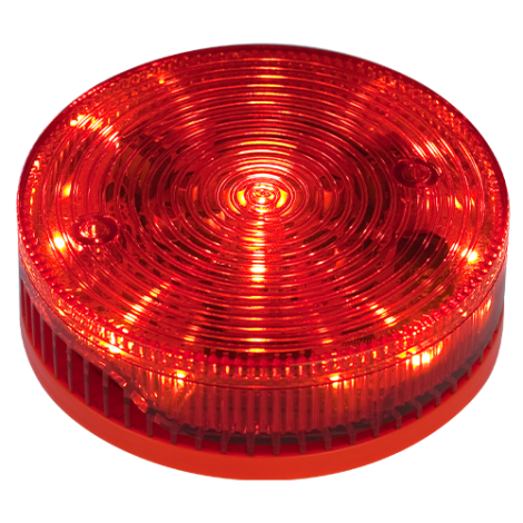 Sirena conventionala de interior rosie cu flash, 92/100 db, 2 tonuri evacuare/alarma - TELETEK SF100RSST
