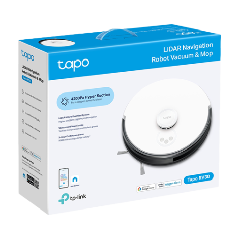 Aspirator robot RV30, Spalare umeda, 4200Pa, LiDAR & Gyro - TP-Link Tapo TapoRV30 - imagine 4