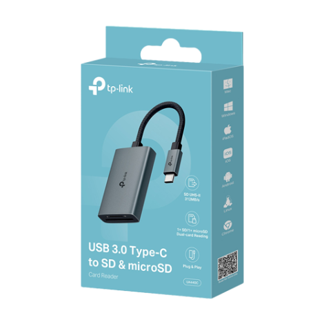 Cititor carduri UA440C, USB 3.0 Type-C la SD/microSD, UHS-II - TP-Link UA440C - imagine 2