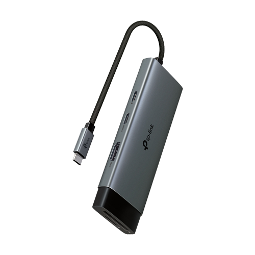 Hub USB-C 7-in-1, Power Delivery 100W, HDMI, Cititor carduri, Transfer date - TP-Link UH7020C