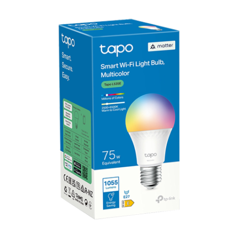 Bec smart Wi-Fi, RGB, intensitate ajustabila, 2500-6500K, 1055 lm, E27 - TP-Link Tapo TapoL535E - imagine 2