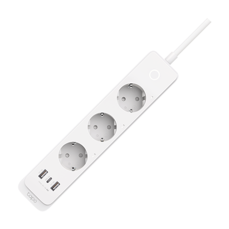 Prelungitor Wi-Fi Smart, 3 prize, 1 x USB-C, 2 x USB-A - TP-Link Tapo TapoP300 - imagine 2
