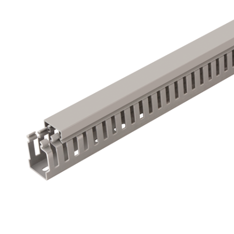 Canal cablu perforat 40x40 mm, cu capac, 2m - DLX PVCP-407-40