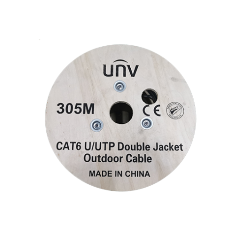 Cablu UTP DE EXTERIOR, cat 6E, CUPRU 100%, tambur 305 metri - UNV  CAB-LC3110B-E-IN - imagine 3