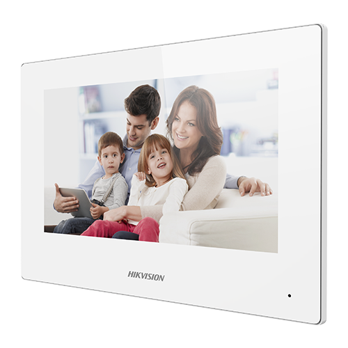 Monitor videointerfon TCP/IP Wireless, Touch Screen TFT LCD 7inch, ALB - HIKVISION DS-KH6320-WTE1-W