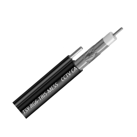 Cablu Coaxial RG6 TRISHIELD autoportant, 305m, negru TSY-RG6-TRIS-MESS