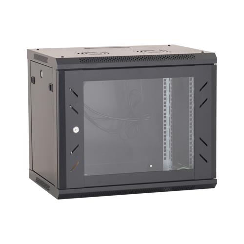 Rack perete 9U 19'' 600x450, capacitate incarcare 80 Kg, negru - ASYTECH Networking ASY-9U-6045W