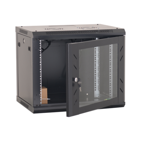 Rack perete 12U 19' 600x450, capacitate incarcare 80 Kg, negru - ASYTECH Networking ASY-12U-6045W - imagine 4