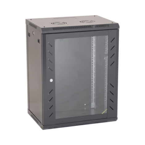 Rack perete 18U 19' 600x600, capacitate incarcare 80 Kg, negru - ASYTECH Networking ASY-18U-6060W