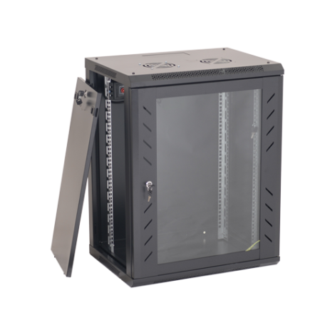 Rack perete 18U 19' 600x600, capacitate incarcare 80 Kg, negru - ASYTECH Networking ASY-18U-6060W - imagine 3