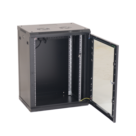 Rack perete 18U 19' 600x600, capacitate incarcare 80 Kg, negru - ASYTECH Networking ASY-18U-6060W - imagine 4