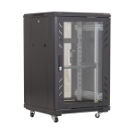 Rack podea 18U 19' 600x600, capacitate incarcare 500 Kg, negru - ASYTECH Networking ASY-18U-6060E