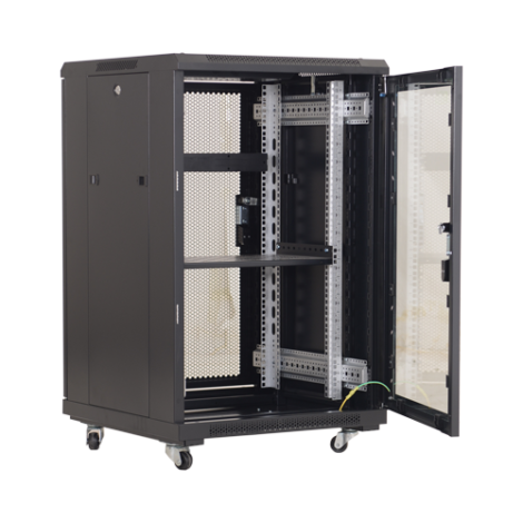 Rack podea 18U 19' 600x800, capacitate incarcare 500 Kg, negru - ASYTECH Networking ASY-18U-6080E - imagine 4