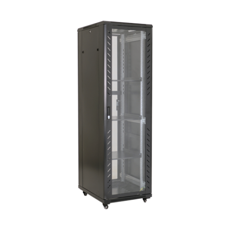 Rack podea 42U 19' 600x800, capacitate incarcare 800 Kg, negru - ASYTECH Networking ASY-42U-6080S