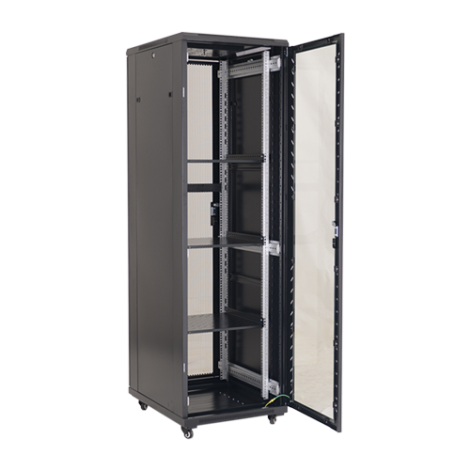 Rack podea 42U 19' 600x800, capacitate incarcare 800 Kg, negru - ASYTECH Networking ASY-42U-6080S - imagine 3