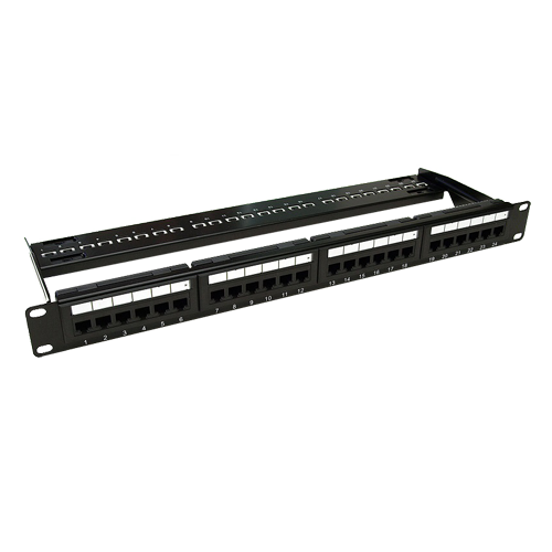 Patch Panel 1U, UTP cat6A, 24 porturi RJ45 - ASYTECH Networking ASY-PP-UTP6A-24