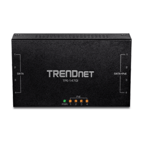 Injector Gigabit 4 x PoE+, putere 65W - TRENDnet TPE-147GI - imagine 2